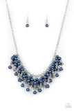 Champagne Dreams - Blue Necklace - Paparazzi Accessories Necklace Bedazzle Me Pretty Mobile Fashion Boutique