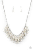 Champagne Dreams - White Necklace - Paparazzi Accessories Necklace Bedazzle Me Pretty Mobile Fashion Boutique