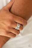 Champions Club - White Ring - Paparazzi Accessories Ring Bedazzle Me Pretty Mobile Fashion Boutique