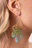 Chandelier Command - Multi Earrings - Paparazzi Accessories Earrings Bedazzle Me Pretty Mobile Fashion Boutique