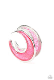 Charismatically Curvy - Pink Earrings - Paparazzi Accessories Earrings Bedazzle Me Pretty Mobile Fashion Boutique