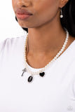 Charming Collision - Black Necklace - Paparazzi Accessories Necklace Bedazzle Me Pretty Mobile Fashion Boutique