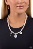 Charming Collision - Green Necklace - Paparazzi Accessories Necklace Bedazzle Me Pretty Mobile Fashion Boutique