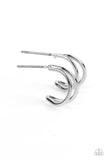Charming Crescents - Silver Earrings - Paparazzi Accessories Earrings Bedazzle Me Pretty Mobile Fashion Boutique