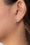 Charming Crescents - Silver Earrings - Paparazzi Accessories Earrings Bedazzle Me Pretty Mobile Fashion Boutique