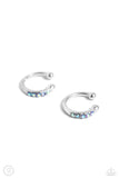 Charming Cuff - Blue Cuff Earrings - Paparazzi Accessories Post Earrings Bedazzle Me Pretty Mobile Fashion Boutique