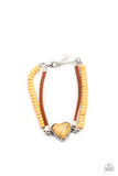 Charmingly Country - Yellow Bracelet - Paparazzi Accessories Bracelet Bedazzle Me Pretty Mobile Fashion Boutique