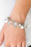 Charmingly Romantic - White Bracelet - Paparazzi Accessories Bracelet Bedazzle Me Pretty Mobile Fashion Boutique