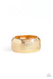 Checkmate - Gold Ring - Paparazzi Accessories Ring Bedazzle Me Pretty Mobile Fashion Boutique