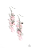Cheeky Cascade - Pink Earrings - Paparazzi Accessories Earrings Bedazzle Me Pretty Mobile Fashion Boutique