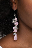 Cheeky Cascade - Pink Earrings - Paparazzi Accessories Earrings Bedazzle Me Pretty Mobile Fashion Boutique