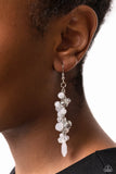 Cheeky Cascade - White Earrings - Paparazzi Accessories Earrings Bedazzle Me Pretty Mobile Fashion Boutique