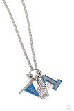 Cheering Section - Blue Necklace - Paparazzi Accessories Necklace Bedazzle Me Pretty Mobile Fashion Boutique