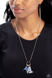 Cheering Section - Blue Necklace - Paparazzi Accessories Necklace Bedazzle Me Pretty Mobile Fashion Boutique