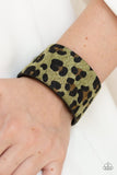 Cheetah Cabana - Green Bracelet - Paparazzi Accessories Bracelet Bedazzle Me Pretty Mobile Fashion Boutique