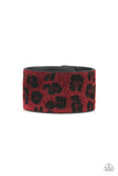Cheetah Cabana - Red Bracelet - Paparazzi Accessories Bracelet Bedazzle Me Pretty Mobile Fashion Boutique