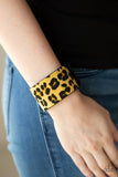 Cheetah Cabana - Yellow Bracelet - Paparazzi Accessories Bracelet Bedazzle Me Pretty Mobile Fashion Boutique