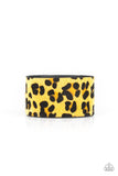 Cheetah Cabana - Yellow Bracelet - Paparazzi Accessories Bracelet Bedazzle Me Pretty Mobile Fashion Boutique