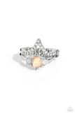 Chevron Celebrity - Orange Ring - Paparazzi Accessories Ring Bedazzle Me Pretty Mobile Fashion Boutique