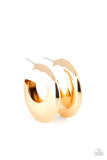 Chic CRESCENTO - Gold Earrings - Paparazzi Accessories Earrings Bedazzle Me Pretty Mobile Fashion Boutique