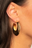 Chic CRESCENTO - Gold Earrings - Paparazzi Accessories Earrings Bedazzle Me Pretty Mobile Fashion Boutique