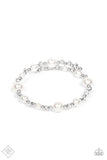 Chicly Celebrity - White Bracelet - Paparazzi Accessories Bracelet Bedazzle Me Pretty Mobile Fashion Boutique