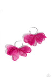 Chiffon Class - Pink Earrings - Paparazzi Accessories Earrings Bedazzle Me Pretty Mobile Fashion Boutique