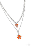 Childhood Charms - Orange Necklace - Paparazzi Accessories Necklace Bedazzle Me Pretty Mobile Fashion Boutique