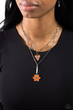 Childhood Charms - Orange Necklace - Paparazzi Accessories Necklace Bedazzle Me Pretty Mobile Fashion Boutique