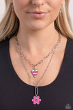 Childhood Charms - Pink Necklace - Paparazzi Accessories Necklace Bedazzle Me Pretty Mobile Fashion Boutique
