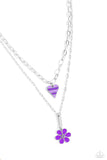 Childhood Charms - Purple Necklace - Paparazzi Accessories Necklace Bedazzle Me Pretty Mobile Fashion Boutique