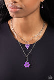 Childhood Charms - Purple Necklace - Paparazzi Accessories Necklace Bedazzle Me Pretty Mobile Fashion Boutique