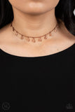 Chiming Charmer - Copper Necklace - Paparazzi Accessories Necklace Bedazzle Me Pretty Mobile Fashion Boutique