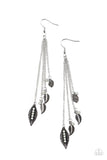Chiming Leaflets - White Earrings - Paparazzi Accessories Earrings Bedazzle Me Pretty Mobile Fashion Boutique