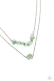 Chiseled Caliber - Green Necklace - Paparazzi Accessories Necklace Bedazzle Me Pretty Mobile Fashion Boutique