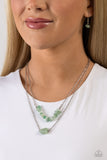 Chiseled Caliber - Green Necklace - Paparazzi Accessories Necklace Bedazzle Me Pretty Mobile Fashion Boutique