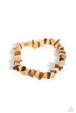 Chiseled Cameo - Brown Bracelet - Paparazzi Accessories Bracelet Bedazzle Me Pretty Mobile Fashion Boutique