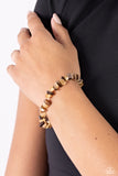 Chiseled Cameo - Brown Bracelet - Paparazzi Accessories Bracelet Bedazzle Me Pretty Mobile Fashion Boutique