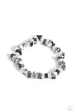 Chiseled Cameo - Silver Bracelet - Paparazzi Accessories Bracelet Bedazzle Me Pretty Mobile Fashion Boutique
