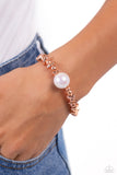 Chiseled Class - Copper Bracelet - Paparazzi Accessories Bracelet Bedazzle Me Pretty Mobile Fashion Boutique