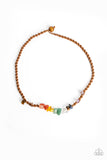 Chiseled Craving - Brown Necklace - Paparazzi Accessories Necklace Bedazzle Me Pretty Mobile Fashion Boutique