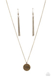 Choose Faith - Brass Necklace - Paparazzi Accessories Necklace FS-Bedazzle Me Pretty Mobile Fashion Boutique