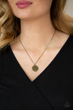 Choose Faith - Brass Necklace - Paparazzi Accessories Necklace FS-Bedazzle Me Pretty Mobile Fashion Boutique