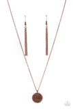 Choose Faith - Copper Necklace - Paparazzi Accessories Necklace Bedazzle Me Pretty Mobile Fashion Boutique