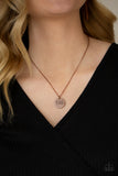 Choose Faith - Copper Necklace - Paparazzi Accessories Necklace Bedazzle Me Pretty Mobile Fashion Boutique