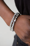 Chroma Color - Silver Bracelet - Paparazzi Accessories Bracelet Bedazzle Me Pretty Mobile Fashion Boutique