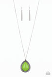 Chroma Courageous - Green Necklace - Paparazzi Accessories Necklace Bedazzle Me Pretty Mobile Fashion Boutique