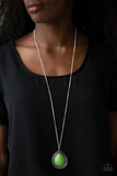 Chroma Courageous - Green Necklace - Paparazzi Accessories Necklace Bedazzle Me Pretty Mobile Fashion Boutique