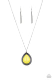 Chroma Courageous - Yellow Necklace - Paparazzi Accessories Necklace Bedazzle Me Pretty Mobile Fashion Boutique