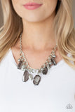 Chroma Drama - Black Necklace - Paparazzi Accessories Necklace Bedazzle Me Pretty Mobile Fashion Boutique